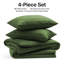 Microfiber Striped Duvet Cover Set with Matching Pillowcases & Fitted Sheet-114247589-114247585