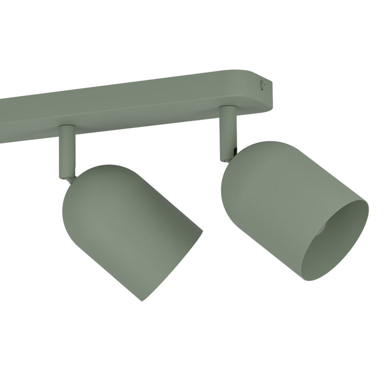Tilston Steel Minimalist Ceiling Spotlight, 20.5cm H x 8cm W x 58cm D, Green, 4