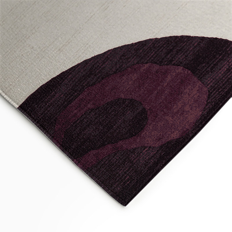 Tapis intérieur et extérieur brun Watercolor, Rectangle 9 pi x 12 pi