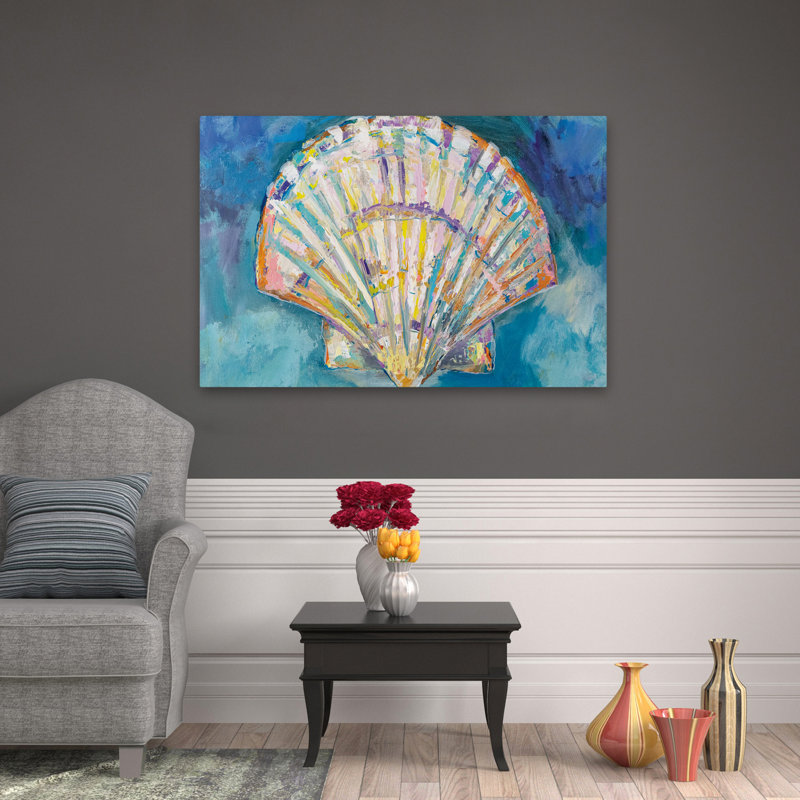 Coquille de pétoncle nautique et côtière, H 48 po x l 32 po