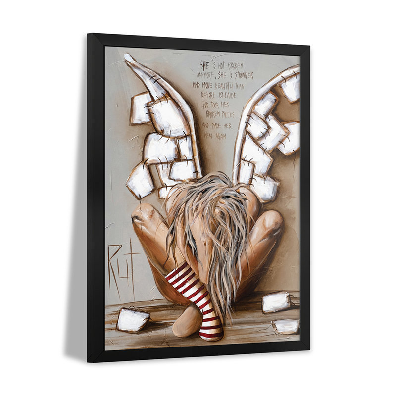 «She Is Not Broken», affiche encadrée par Ruth's Angels, H 24 po x l 16 po