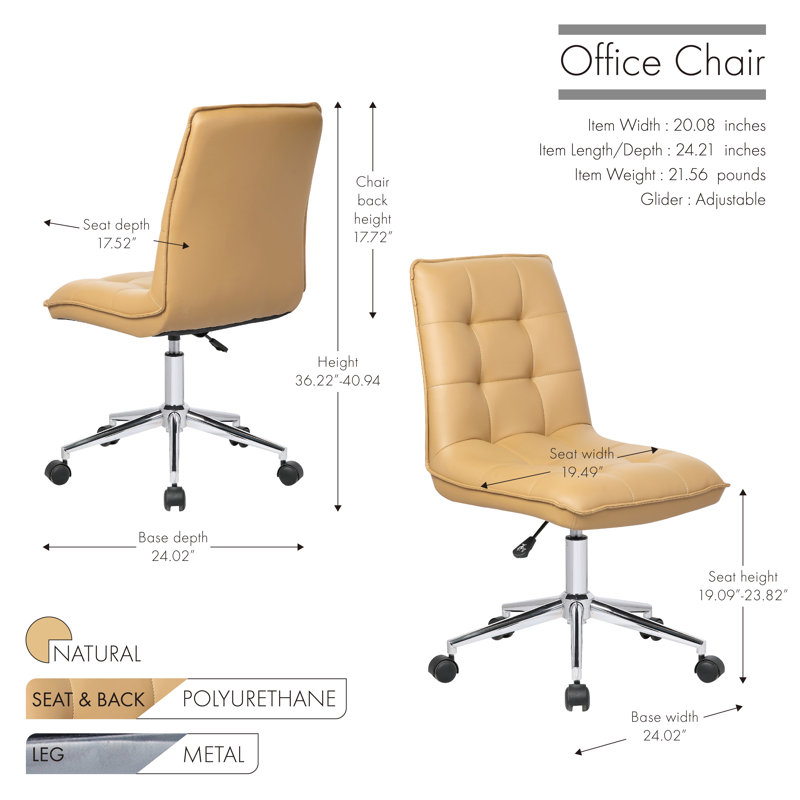 Chaise de travail Warleigh, Brun