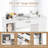 Counter Height Sewing Craft Table Computer Desk With Adjustable Shelves And Drawer