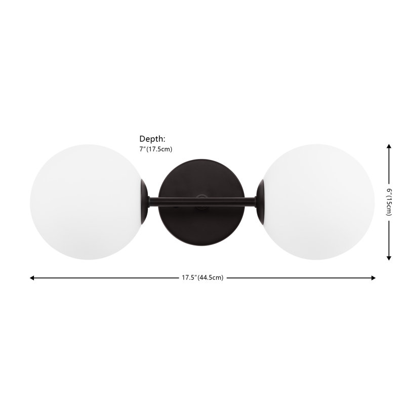 Jaina 2 - Light Armed Sconce, Black