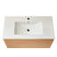 Meuble-lavabo simple mural et flottant pré-assemblé de 36 po avec comptoir en céramique