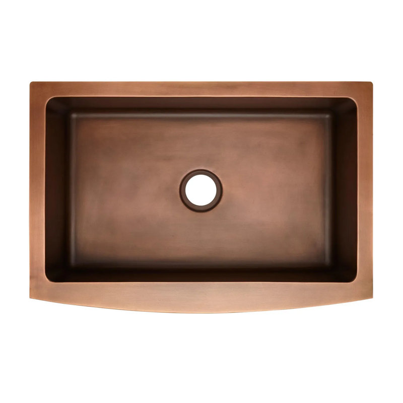 33" Kiana Curved Apron Copper Farmhouse Sink