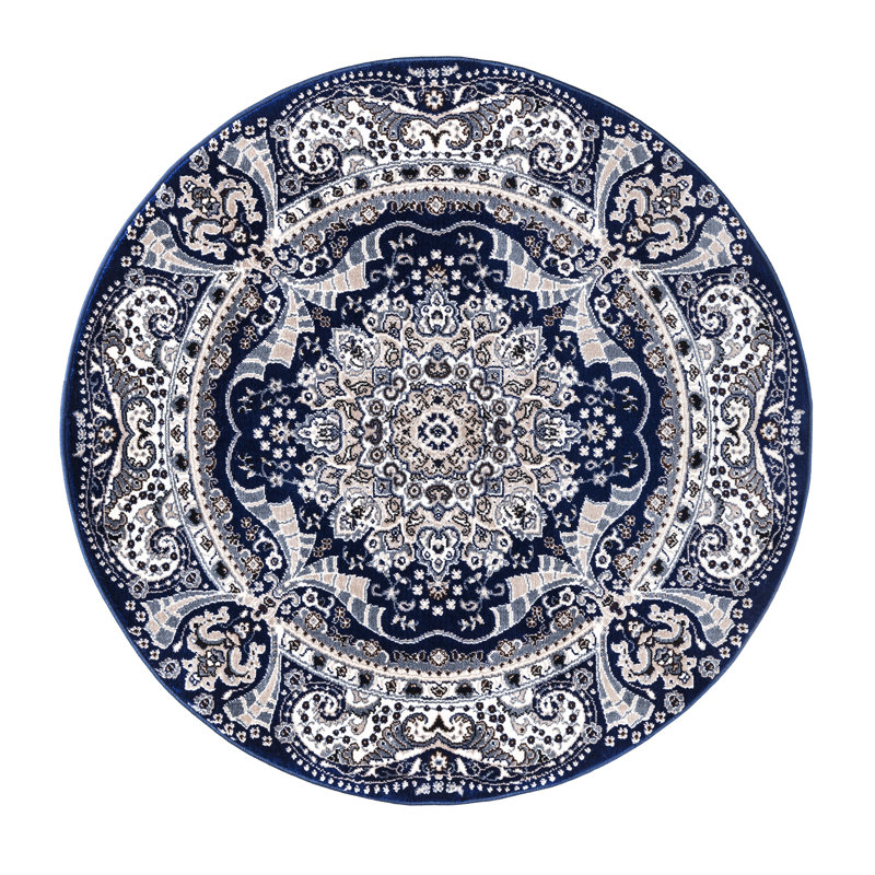 Floral Area Rug, Round 10cm
