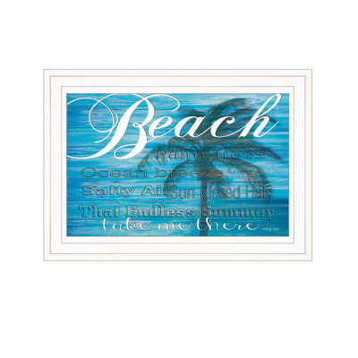 Take Me There (Beach) Framed Wall Art for Living Room, Home Wall Décor by Cindy Jacobs