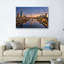 Ensemble de 1 tableau sur toile représentant la silhouette de la ville-130578729-130578731