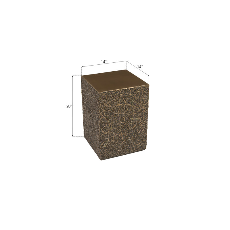 String Theory Pedestal, Bronze, 20" H x 14" W x 14" D