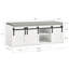 Storage Bench Shoe Bench White Wooden with Sliding Barn Doors,Upholstered Entryway Bench with Storage,for Hallway Entrance,47.24"W x 13.78"D x 17.72"H-481184550