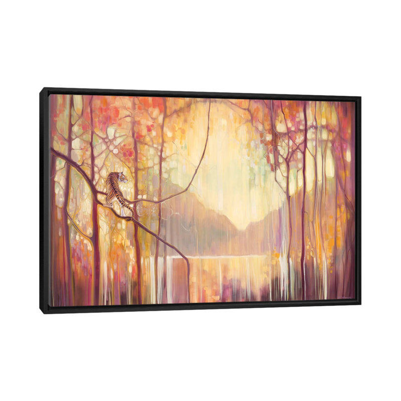 Dans un autre endroit, H 18 po x l 26 po x P 1,5 po, Toile avec cadre noir, Pas de tapis