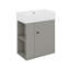 Meuble-lavabo mural moderne 21,6 po avec rangement à gauche et porte à fermeture en douceur