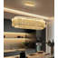 Lustre moderne à DEL pour salle à manger doré-2096955031
