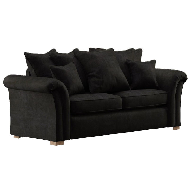 Castleacre Three Seater, Scatter Back, Ebony