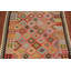 Tapis oriental multicolore en laine Kilim 8 x 12