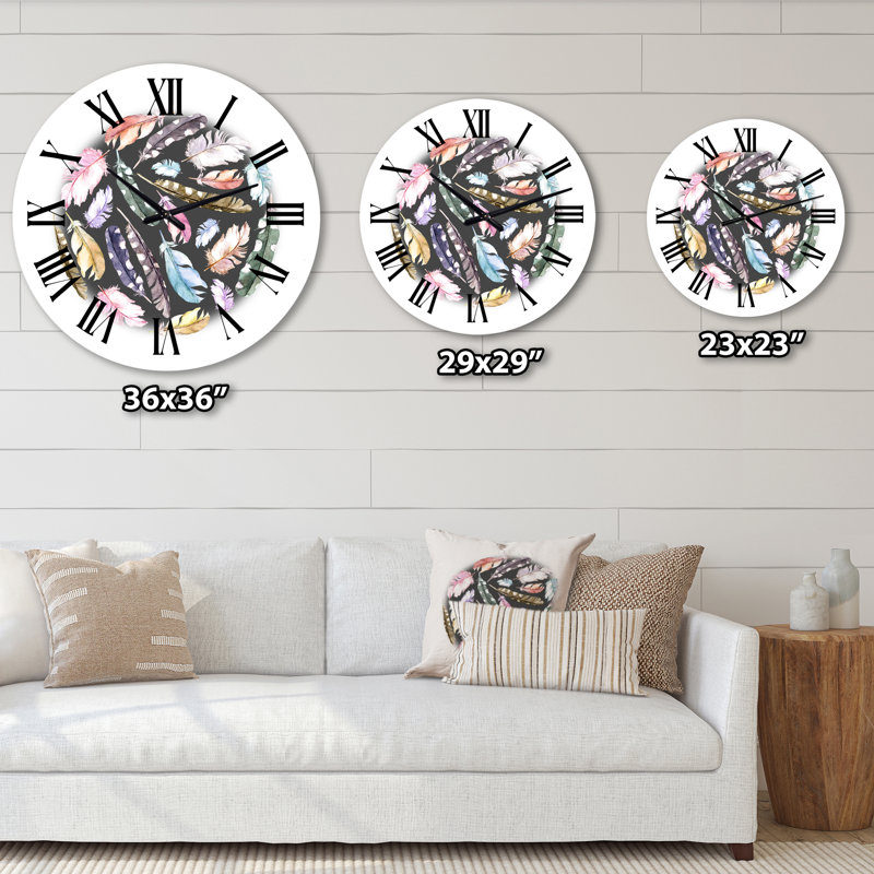 Horloge murale bohème et éclectique, Surdimensionné