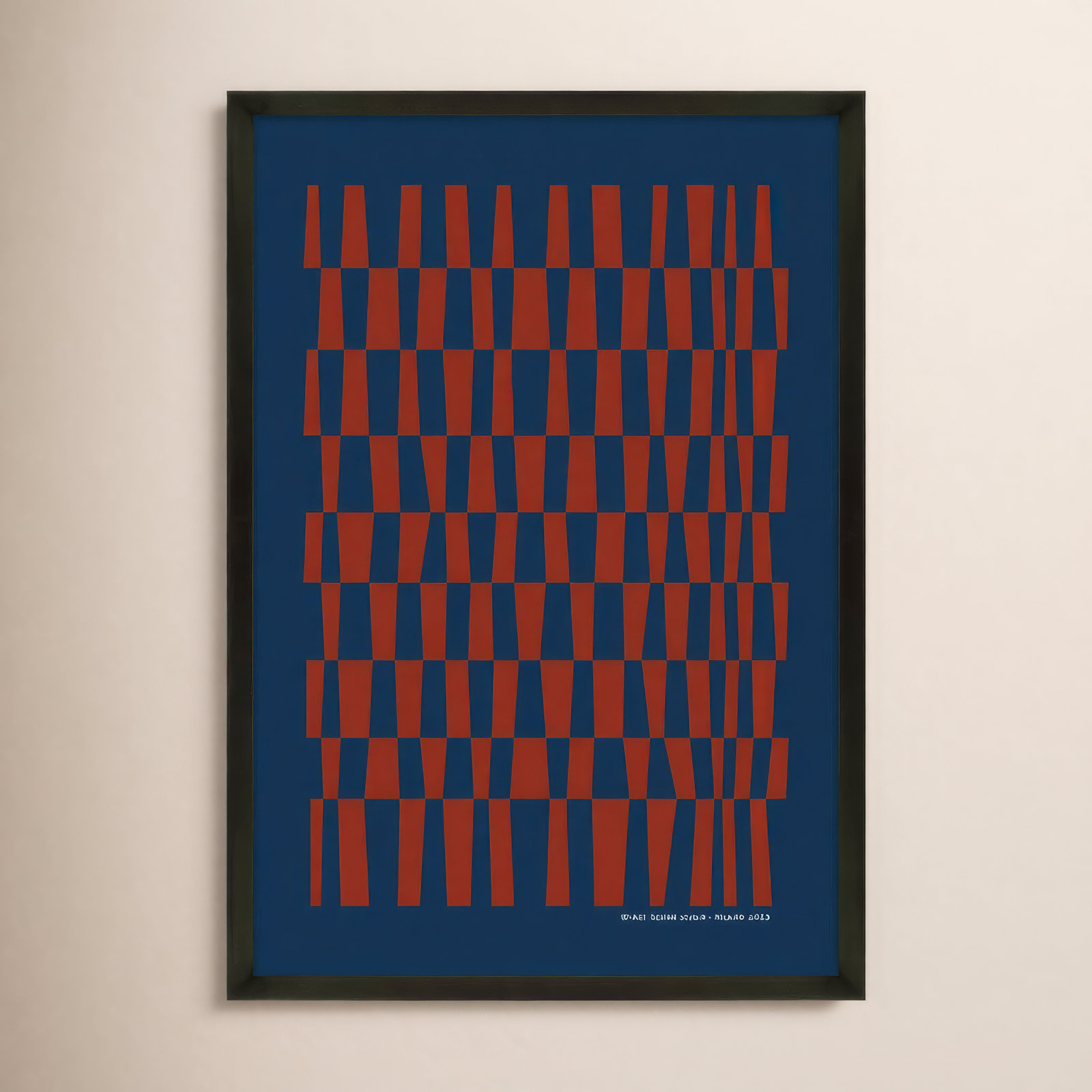 Vibrant Intersections 6 Print, Black Framed, 20" H x 14" W