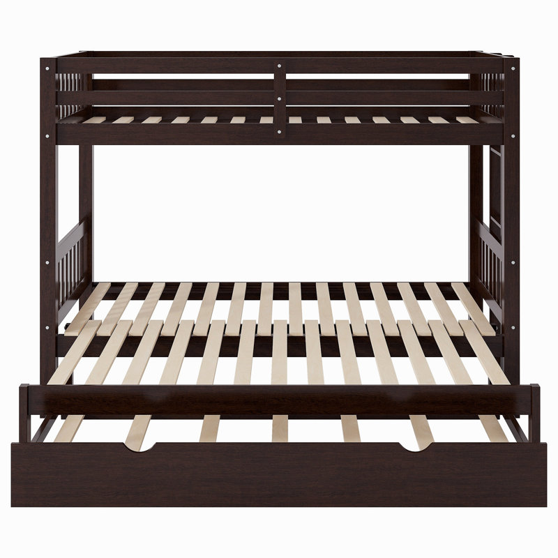 Lit superposé simple au-dessus d'un lit gigogne escamotable, espresso (Ancien SKU: SM000301AAP-1), Espresso