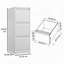 Heavy-Duty Lockable Vertical Metal Filing Cabinet with 3 Deep Drawers, Secure Steel Storage for Home Office-1551830292-1551830299