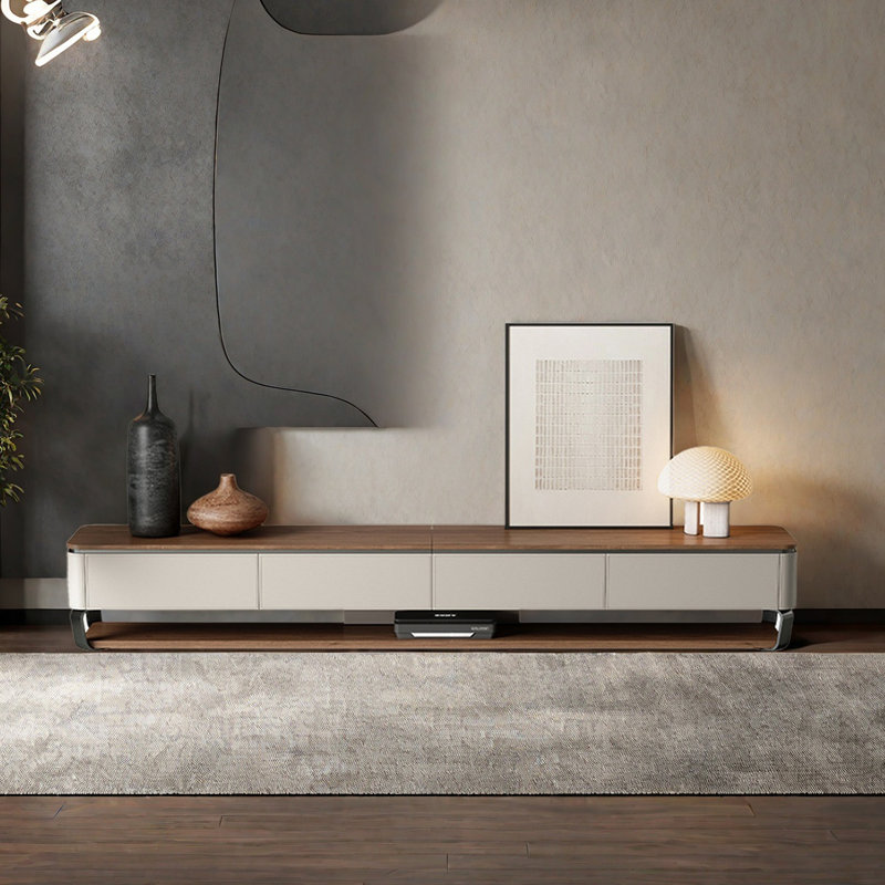 Meuble télé de luxe de style moderne, H 15,7 po x L 94,5 po x l 15,7 po