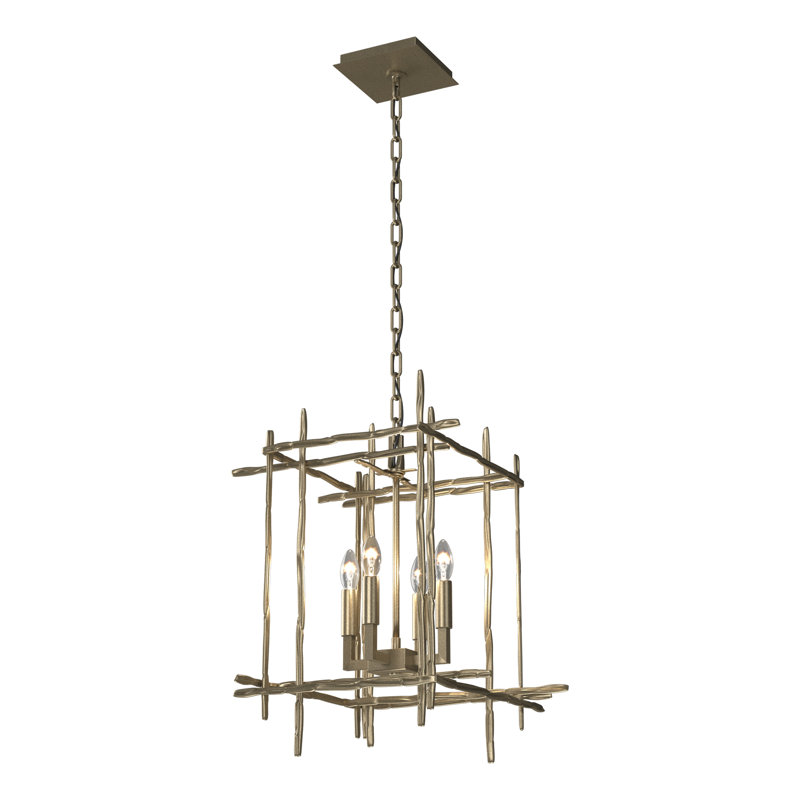 Tura - Light Rectangle Chandelier, Small, Soft Gold