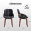 Chaise d'appoint pivotante en similicuir rembourré en bois cintré (ensemble de 2)-1020120312