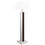 Lampe sur pied 67 pouces Vinny, détails festonnés et miroir, abat-jour blanc à DEL