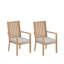 Ensemble de 2 chaises de patio en aluminium toutes saisons avec finition kaki clair
