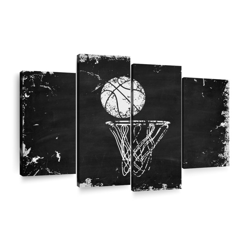 «Basketball Shot», reproduction sur toile, H 32 po x l 52 po x P 1,25 po