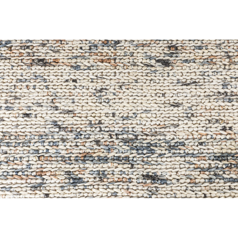 Zohra Handmade Flatweave  Ivory/Brown/Grey Jute Area Rug By Tufty Home, Rectangle 5' x 8'