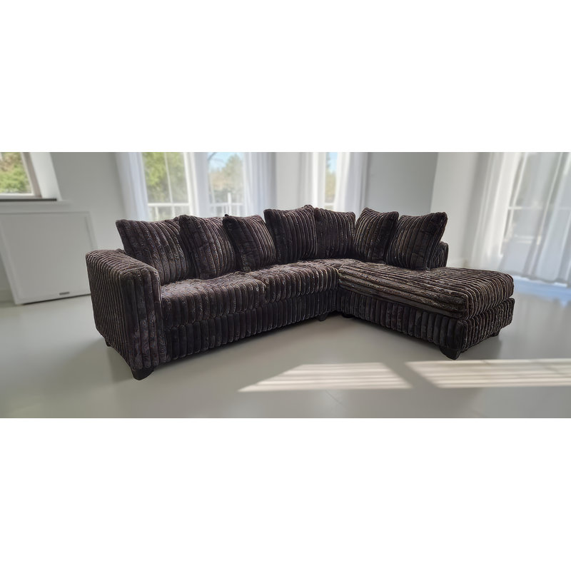 Gia Sectional, Brown Farbic