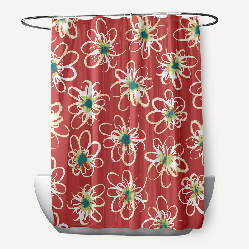 Rideau de douche simple Slezak, Corail