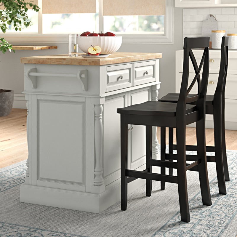 Diamondback 47.75 " W Kitchen Island Set, White