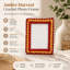 Handmade Multi-Colour Crochet Photo Frame for 4" x 6" Pictures - Boho Decorative Tabletop Frame-482207884