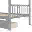 Lit simple en bois massif avec tiroirs de rangement, bois massif, design amusant et durable
