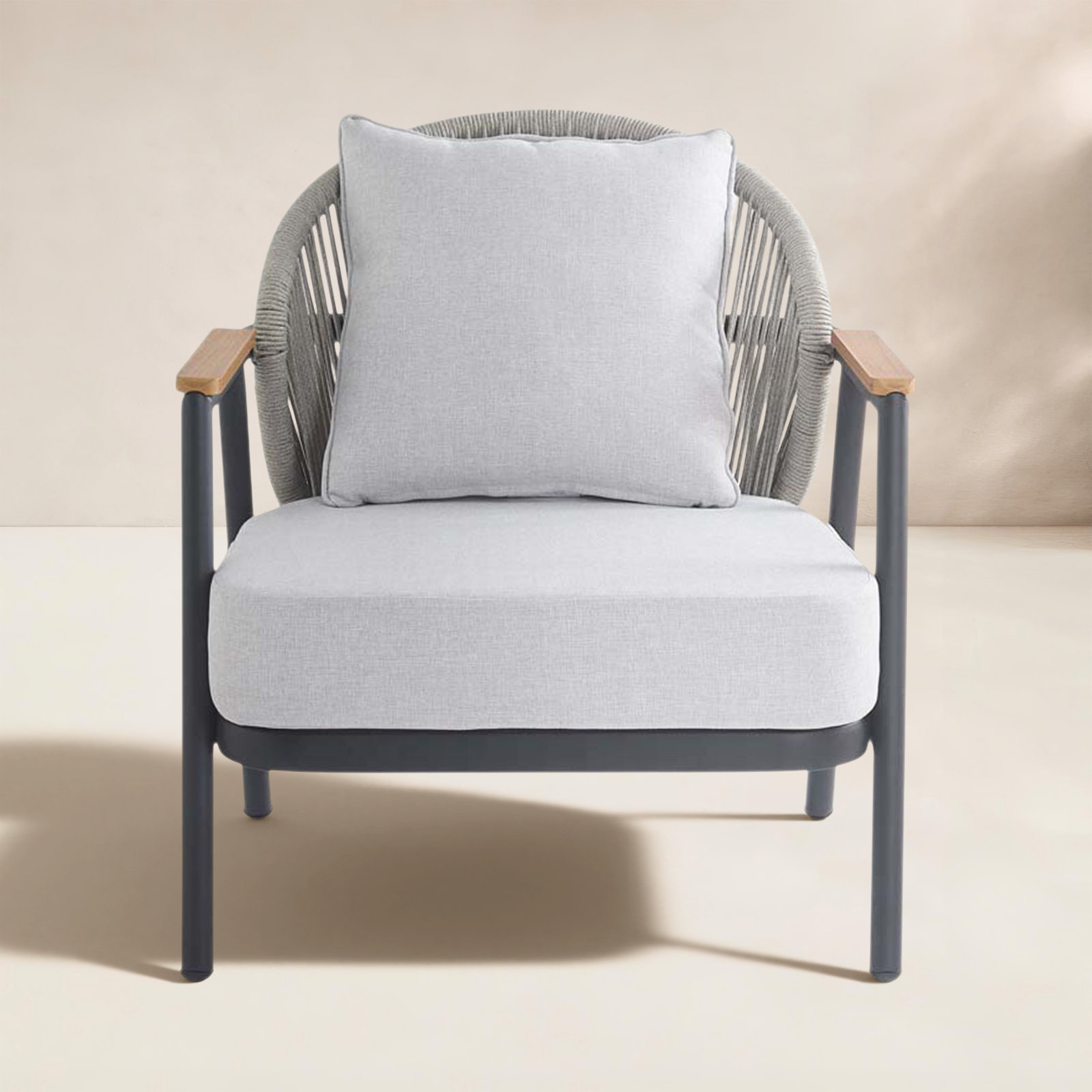 Patio Lounge Chair, Black