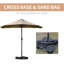 Parasol de marché rectangulaire 8 pi 11 po x 7 pi 11 po