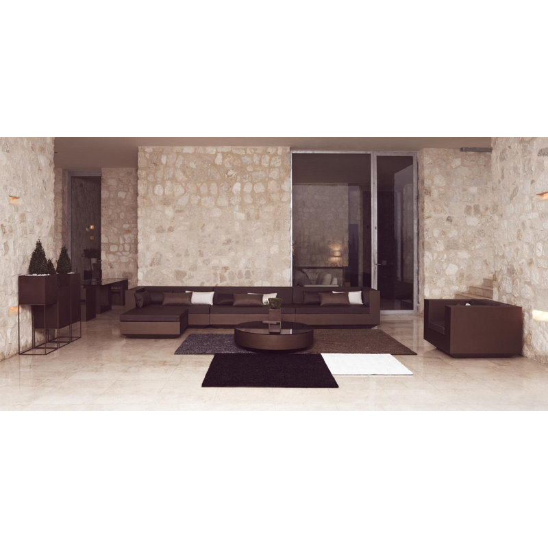 Vela Plastic Coffee Table, Anthracite, 23.5"