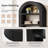 70.87" Tall Arched Bookcase-1809209699