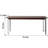 Mishak Walnut Solid Wood Top Metal Base Dining Table-2145229573