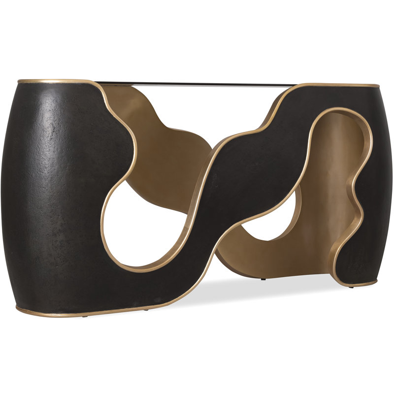 Melange 64'' W Glass Console Table