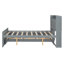 Lit double en bois avec tête de lit avec prises de courant, lit extensible avec lit gigogne simple avec trois tiroirs de rangement, gris-1733713447-1733713445