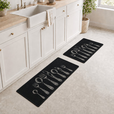 2 Piece Chic Cutlery Anti-Fatigue Mat Set