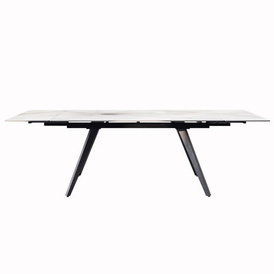  Moiser 63"-94.5" Extendable Rectangular Sintered Stone Dining Table Seat 8-10