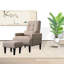 Fauteuil inclinable en tissu gris avec rembourrage confortable et lit de salon moderne de style loisir - réglable en 5 angles, poussoir, gris, doux