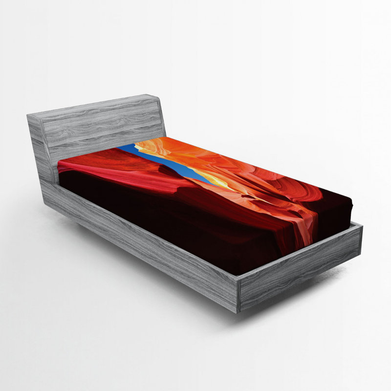 Microfiber Abstract Fitted Sheet, Twin XL Fitted Sheet
