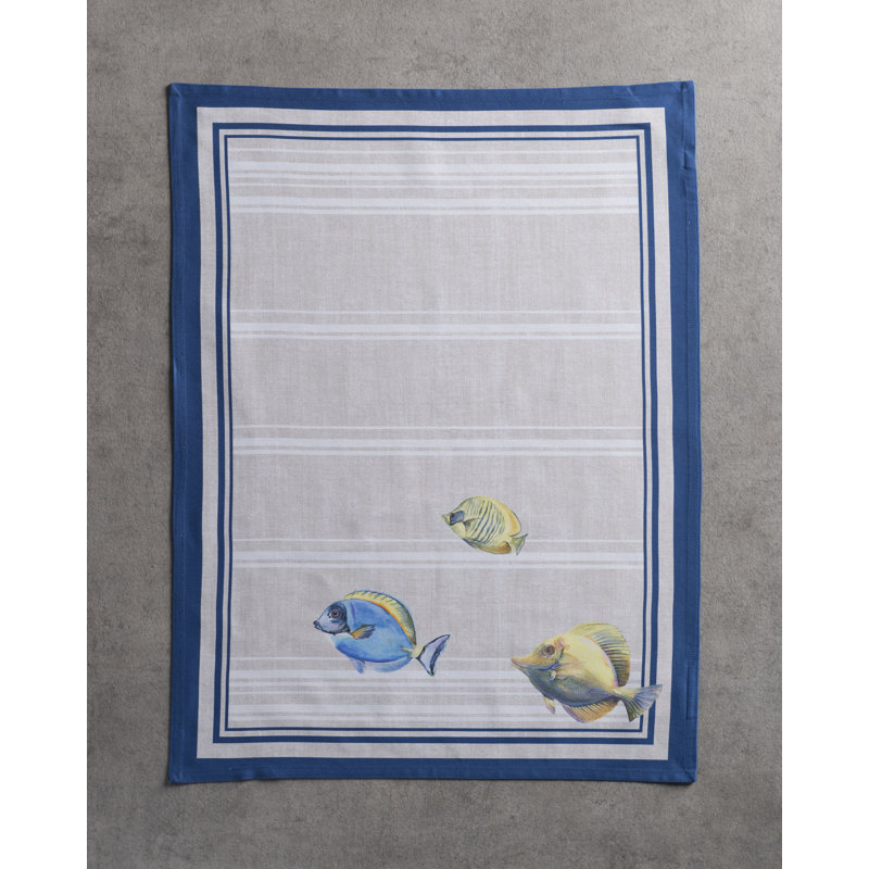 Ensemble de 3 serviettes à thé Poisson