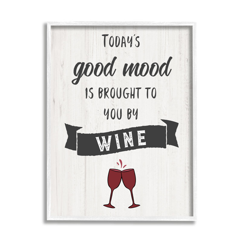 Good Good Mood By Wine, Giclée encadrée blanc bord de mer, H 20 po x l 16 po