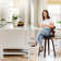 Swivel Upholstered Counter & Barstool With Wood Frame